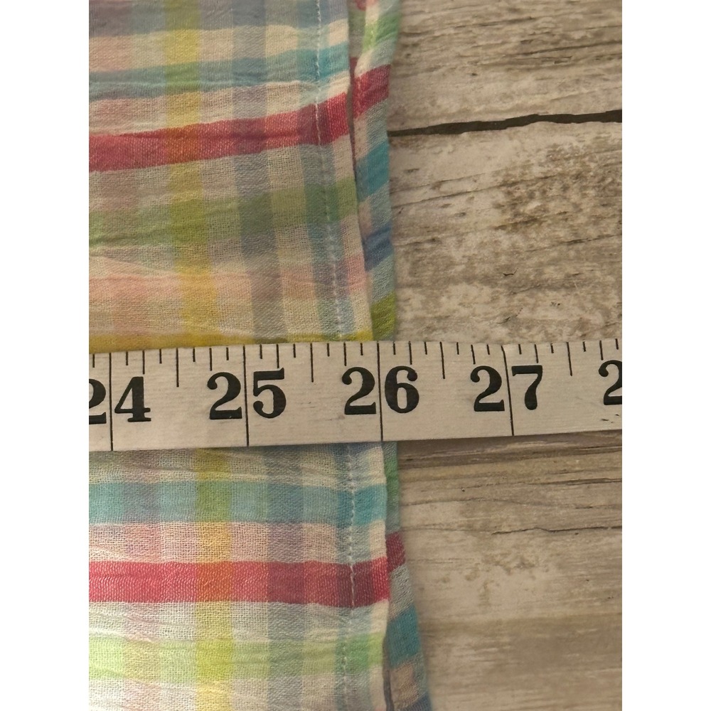 Talbots Womens Plaid Button Down Shirt Multicolor‎ Lightweight Cotton Medium - Picture 6 of 6
